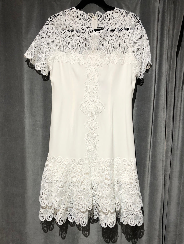 Jonathan Simkhai White Short Sleeve Embellished Dress The Hangout Jonathan Simkhai White Short Sleeve Embellished Dress The Hangout
