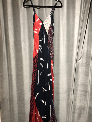 JOIE Spaghetti Strap V Neck Maxi Dress (Navy, Red, White)
