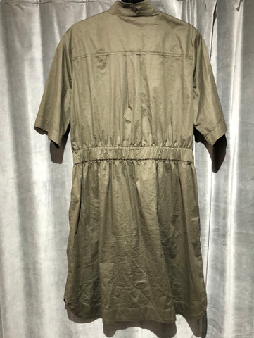 Marc Cain Army green Full Zip Cotton Dress