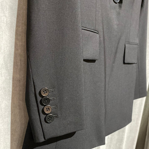 Theory Classic Stretch Wool SIngle Button Black Blazer