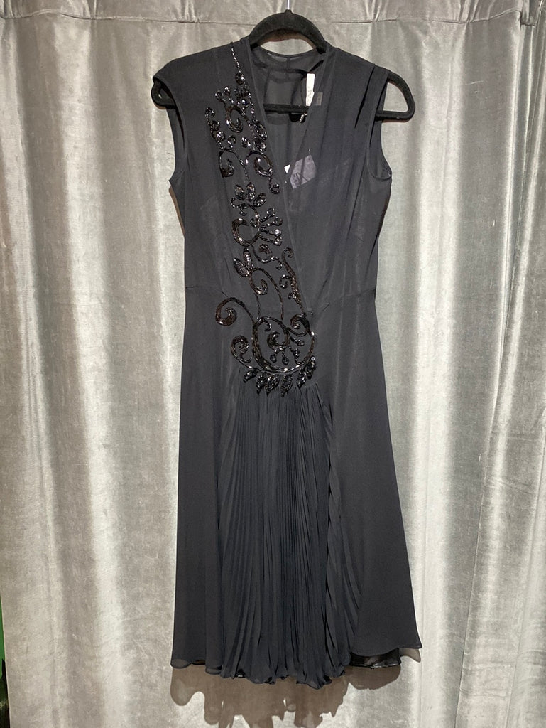 NOUGAT LONDON Black Sheer Dress with Beaded Dress