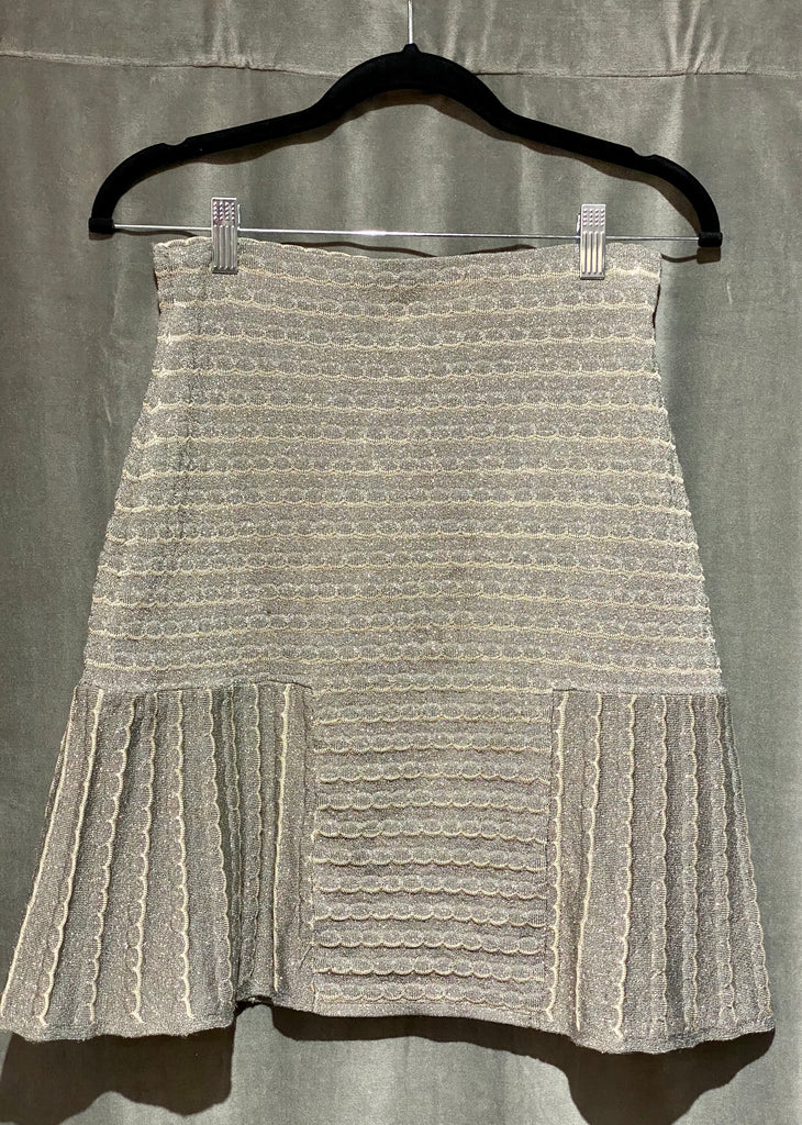 Missoni Silver Sparkle Mini A Line Skirt