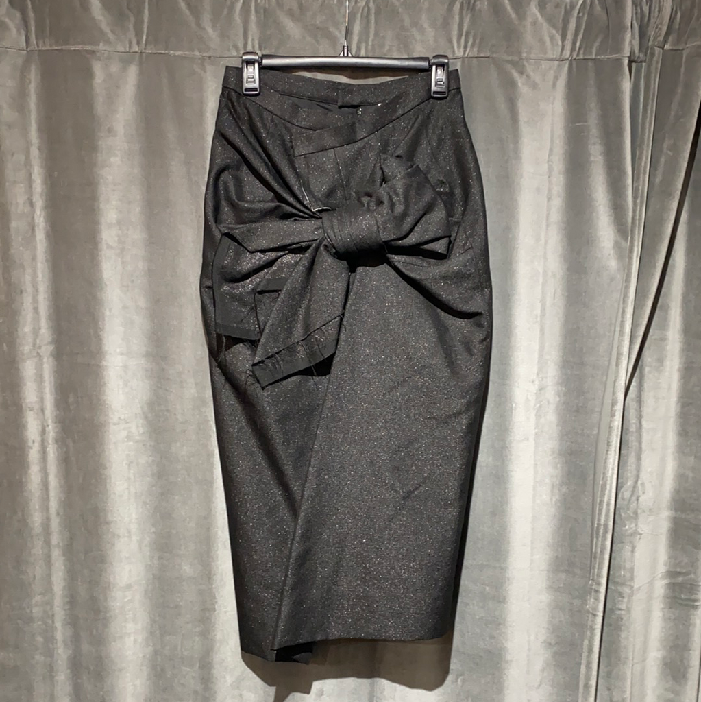 Comme des Garcons Black Oversized Bow Midi Skirt