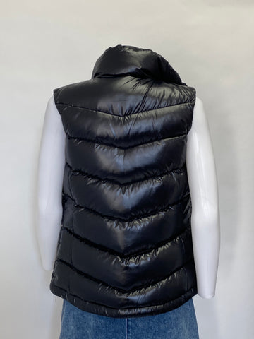 North Face Black Shiny Puffer Vest