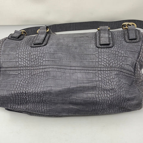 Givenchy Grey Croc Embossed Nubuck Large Pandora Bag