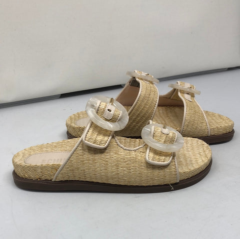 Schutz Tan Bamboo Woven 