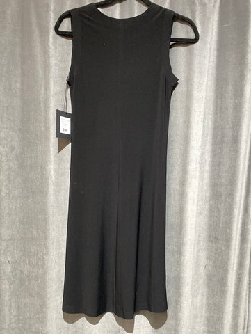 Norma Kamali Black Stretch Sleeveless Swing Dress