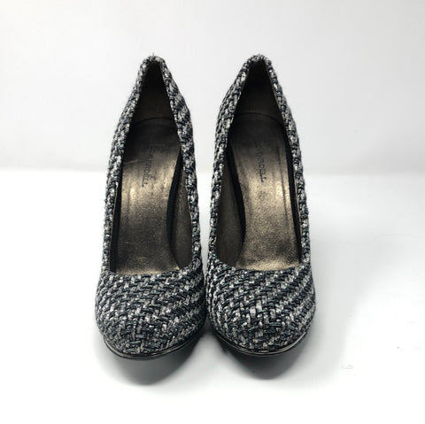 DEVI KROELL Woven Greys Rounded Toe Pump