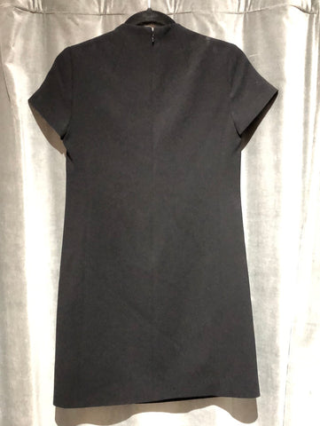 Theory Black Cap Sleeve Shift Dress