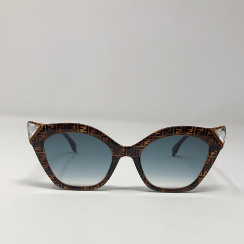 Fendi FF Sunnies with Crystal Cat Eye