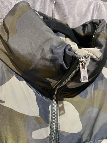 H&M Camo Puff Short Jacket