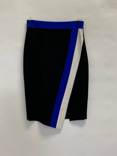 MILLY Black, White and Royal Blue Skirt