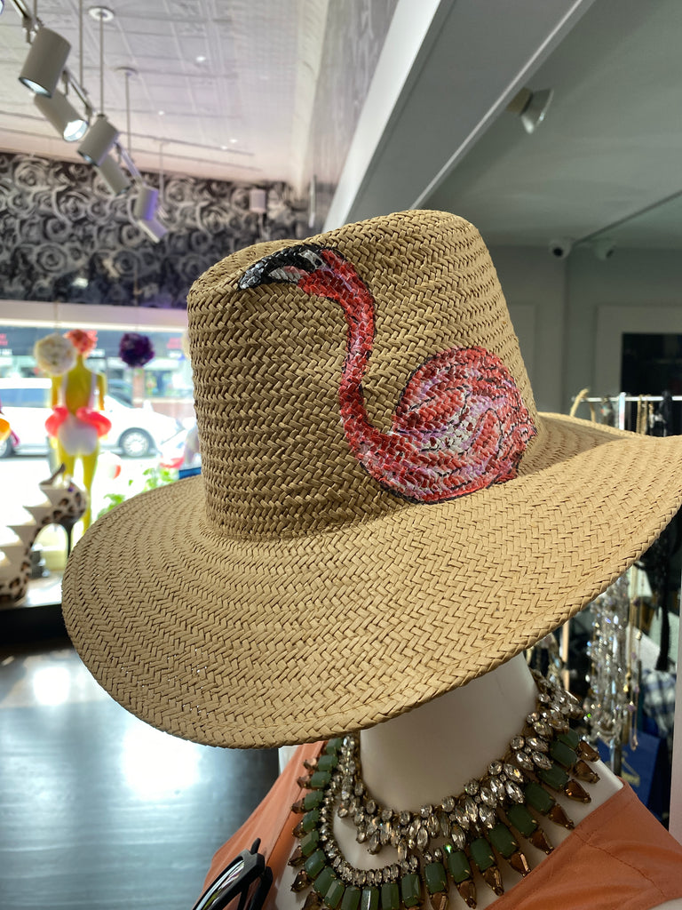 Onia Rosa Panama Hat- Flamingo