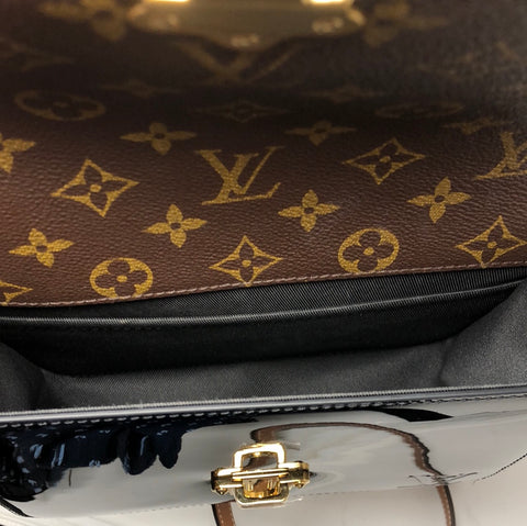 Louis Vuitton Black Vernis Leather And Monogram Canvas Cherrywood BB Bag