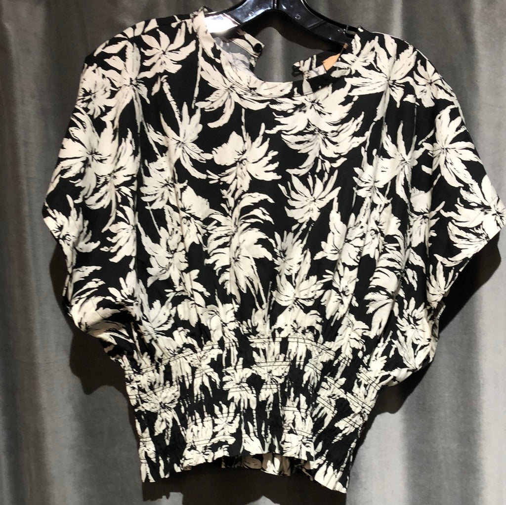 (Nude) Black and White Cotton Two Piece Maxi Set