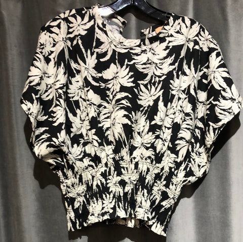 (Nude) Black and White Cotton Two Piece Maxi Set