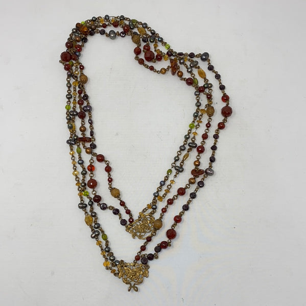 Triple Layer Multi color Necklace