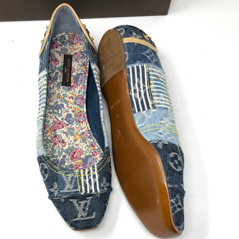 VINTAGE: Louis Vuitton Patchwork Denim Ballerina Flat