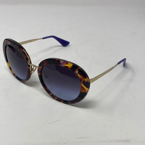 Prada Tortous Shell With Purple Round Eye Sunnies
