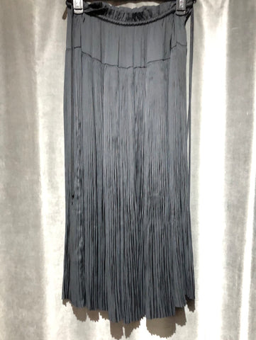 Ulla Johnson Black Elastic Waist Full Silk Midi Skirt