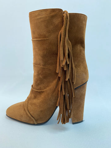 Giuseppe zanotti Brown Suede Fringed Bootie