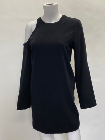 Iro Breen Cold-Shoulder Long-Sleeve Crepe Dress