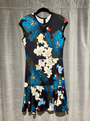 Erdem Sleeveless Fit and Flare Cotton Floral Print Dress