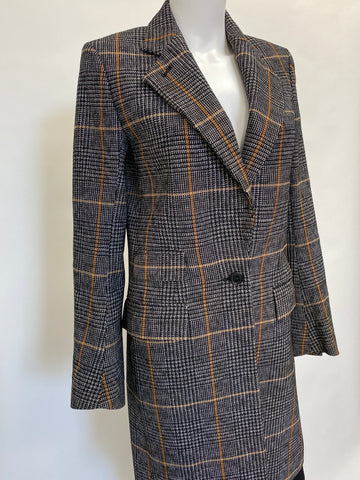 Chloe Plaid Checked Houndstooth Woven Coat