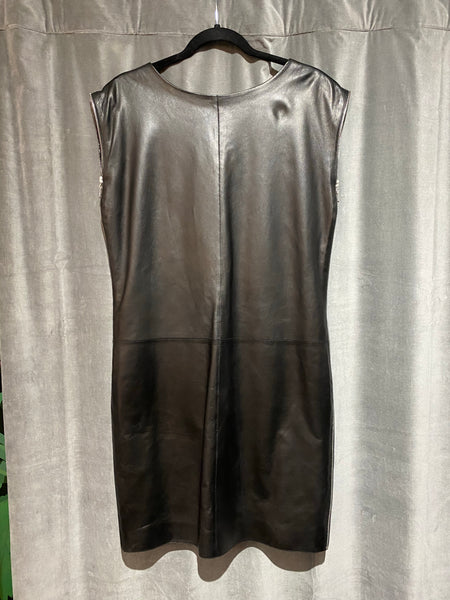 Escada SPORT Black Leather Side Zip Jumper