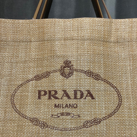 Prada  Exclusive Wicker Beach Tote