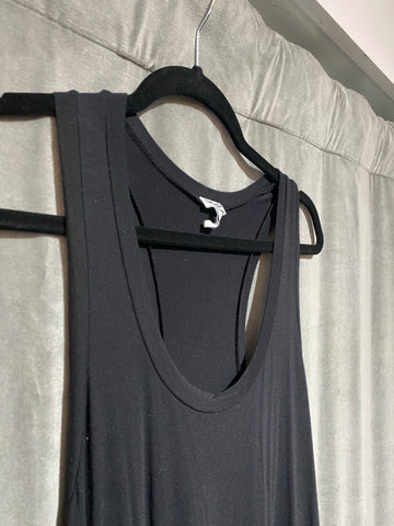 Splendid Black Cotton Racerback Maxi Dress