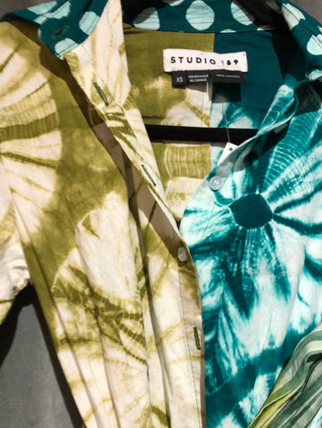 STUDIO 189 Triedye Tiered Shirt Dress