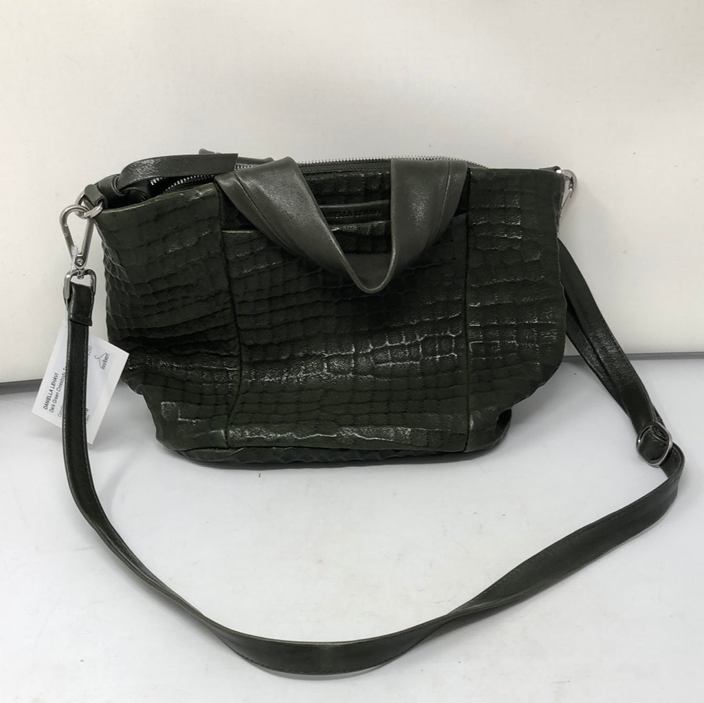 Daniella Lehavi Dark Green Crossbody Textured Leather Bag