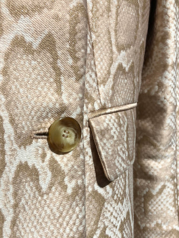 Stella McCarrtney Snakeskin Tan and Light PInk Sparkle Double Breasted Blazer