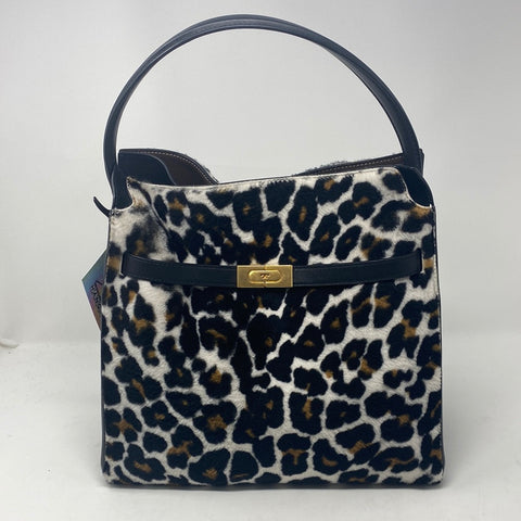 Tory Burch Lee Radziwill Calf Hair and Black Bag Large