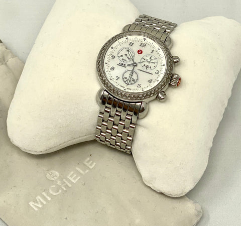 Michele CSX Diamond Bezel Ladies Watch