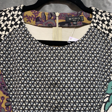 Etro Shortsleeve Printed Stretch Cotton Dress