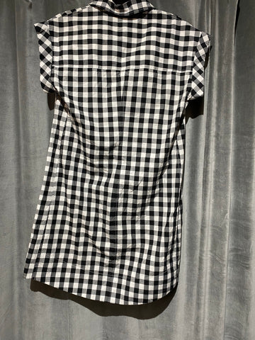 J.Crew Sift Dress Sleeveless Gigham Collared Shift Dress