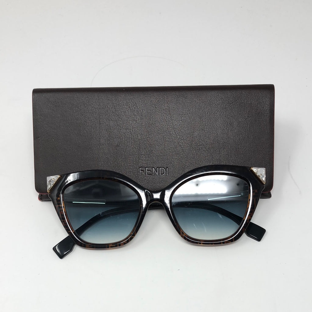 Fendi FF Sunnies with Crystal Cat Eye