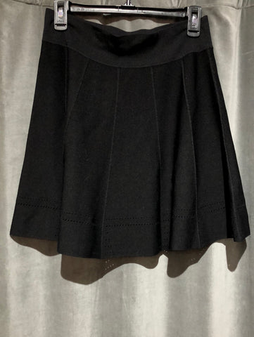 Central Park West Black Falre Skirt A line