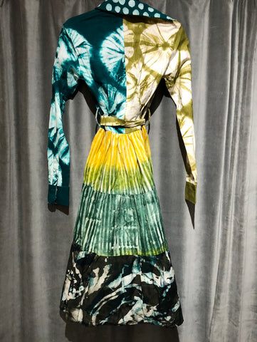 STUDIO 189 Triedye Tiered Shirt Dress