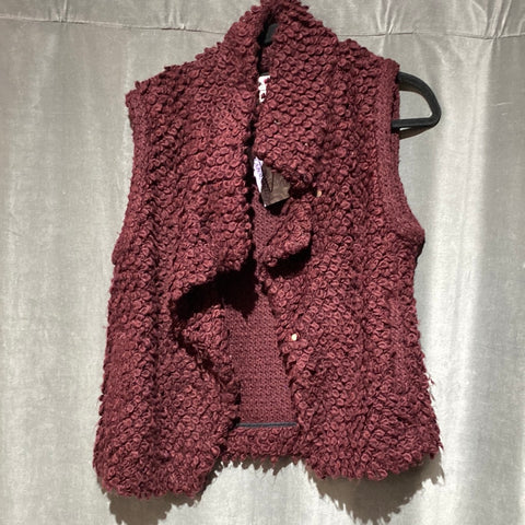 IRO Burgundy Collared Vest