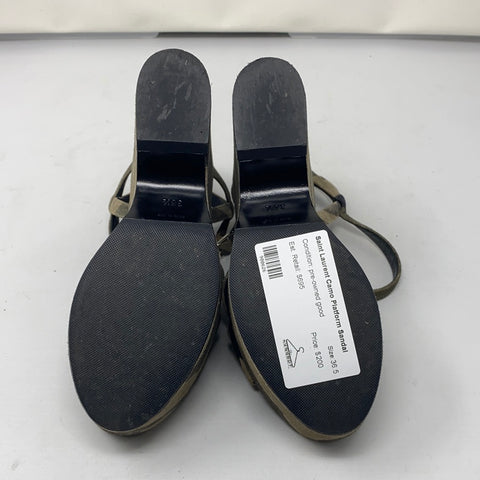 Saint Laurent Camo Platform Sandal