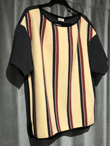 Dries Von Noten Multifabric Shortsleeve Striped Top