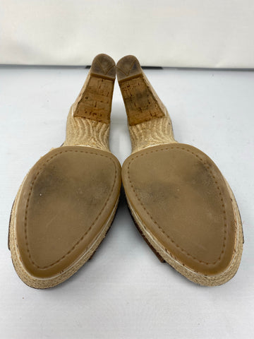 Prada Brown Leather Mule Heels