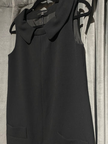 Teenflo Black Sleeveless Midi Straight Dress