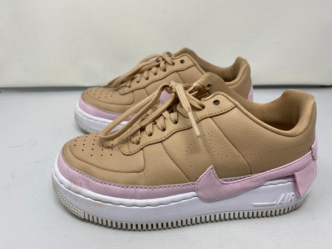 Nike Air Force 1 white, pink and tan