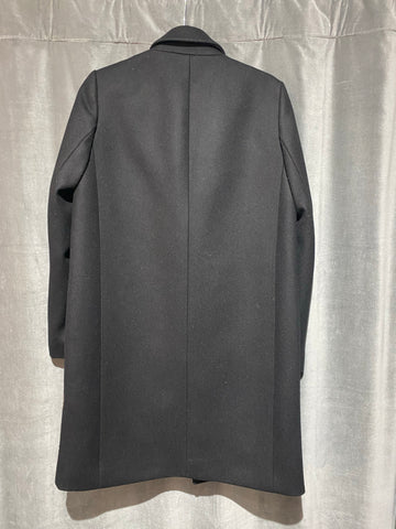 J. Crew Collection Black Wool Coat with Silk Printed Front