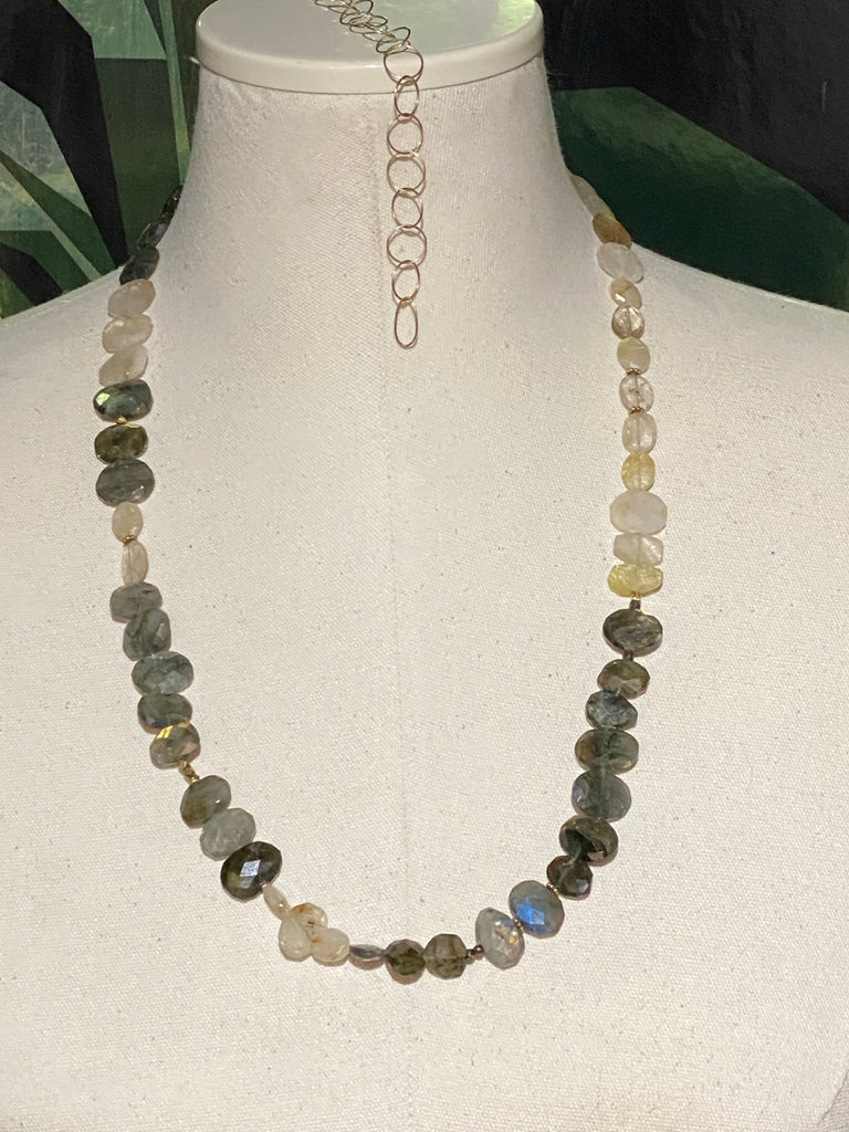 Stone Beaded Chain Necklace