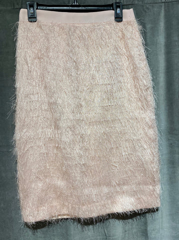 Banana Republic Pale Pink Furry Midi length skirt